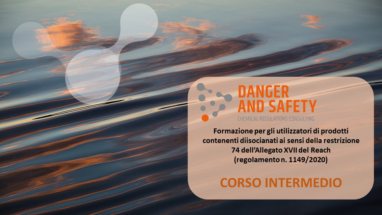 FORMAZIONE PER GLI UTILIZZATORI DI PRODOTTI CONTENENTI DIISOCIANATI – CORSO INTERMEDIO